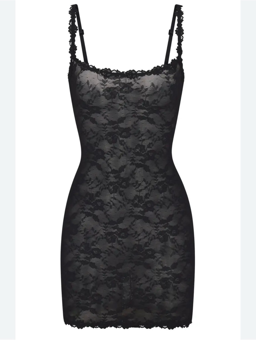 SKIMS STRETCH LACE INTIMATES SLIP DRESS 🖤🔥